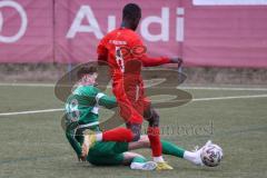 Freundschaftsspiel - Saison 2022/2023 - FC Ingolstadt 04 - VFB Eichstätt - Fofanah Mussa (Nr.8 - Fc Ingolstadt 04 II) - Trslic Luca grün Eichstätt - Foto: Meyer Jürgen