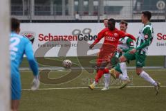 Bayernliga Süd - Saison 2022/2023 - FC Ingolstadt 04 - SV Schalding Heining - Mussa Fofanah (Nr.7 - FCI II) - Tschugg Markus mitte grün Schalding - Foto: Meyer Jürgen