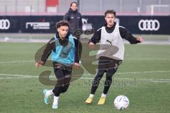 3. Liga; 1. Training nach Winterpause, 2023 FC Ingolstadt 04; Jeroen Krupa (48, FCI) Hawkins Jalen (20 FCI)