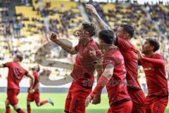 3. Liga; Alemannia Aachen - FC Ingolstadt 04; Dennis Kaygin (10, FCI) Tor Jubel Treffer 0:1 Siegtreffer, Fredrik Carlsen (8, FCI) Jonas Scholz (15, FCI) Yann Sturm (7, FCI)