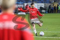 3. Liga; SV Waldhof Mannheim - FC Ingolstadt 04; Dominik Franke (3 FCI) vor dem Spiel