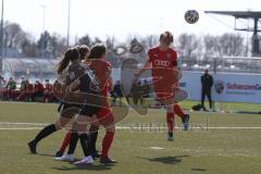 2. Frauen-Bundesliga Süd - Saison 2020/2021 - FC Ingolstadt 04 - FC Würzburger Kickers - Maier Ramona rot CI beim Kopfball - Foto: Meyer Jürgen
