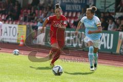 2. Frauen-Bundesliga - Saison 2021/2022 - FC Ingolstadt 04 - Bor. Bocholt - Slipcevic Ivana (#23 FCI) - Oliveira Leite #17 blau Bocholt - Foto: Meyer Jürgen