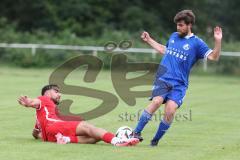 Kreisfreundschaftsspiel - Saison 2024/25 - Kreisfreundschaftsspiel - TSV Ober/Unterh.stadt - FC Fatih - Akif Abasikeles (Nr.20 - FC Fatih) - Paul Kammerbauer (Nr.2 - TSV Ober/Unterh.stadt) - Foto: Meyer Jürgen