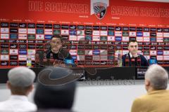 3. Liga; FC Ingolstadt 04 - Neuer Trainer Cheftrainer Guerino Capretti (FCI), erste Pressekonferenz, Cheftrainer Guerino Capretti (FCI) stellvertretender Pressesprecher Manual Baumgärtner