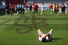 3. Liga - FC Ingolstadt 04 - FSV Zwickau - Sie 3:2, Coskun Can (22 Zwickau) am Boden