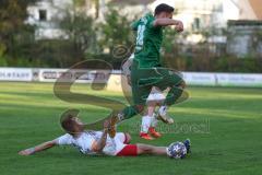 Bezirksliga - Saison 2023/24 - SV Manching - SK Srbija München - Pedro Da Silva Wiedl (Nr.18 - SV Manching) - Vasiljevic Milos weiss Srbija München - Foto: Meyer Jürgen