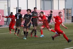 A - Junioren Bundesliga Süd/Südwest -  Saison 2021/2022 - FC Ingolstadt 04 - SC Freiburg - Der 1:1 Ausgleichstreffer durch Hoti Valentin (#6 FCI) - jubel - Brunner Felix #30 FCI) - Foto: Meyer Jürgen