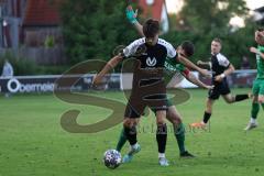 Bezirksliga - Saison 2023/2024 - SV Manching  - VFB Eichstätt II - Daniel Spieß (Nr.22 - SV Manching) - Herger Yannis schwarz Eichstätt - Foto: Meyer Jürgen