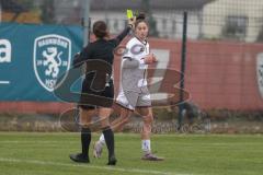 DFB -Pokal Frauen - Saison 2025/26 - FC Ingolstadt 04 Frauen - FC Bayern München - Gelbe Karte für Emma Kusch (Nr.9 - FC Ingolstadt Frauen I) - XXXXX - Foto: Meyer Jürgen