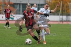 2. Frauen Bundesliga - Saison 2025/26- FC Ingolstadt 04 - VFL Wolfsburg - Jenny Beyer (Nr.8 - FC Ingolstadt Frauen I) - Maja Zielinska weiss Wolfsburg - Foto: Meyer Jürgen