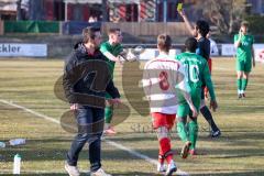 Bezirksliga OBB Nord - SV Manching - FC Schwabing München - Gelbe Karte nach einem foul für Rybalko Johann (#3 Manching) - Foto: Jürgen Meyer