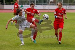 DFB Pokal Frauen Runde 1- Saison 2020/2021 - FC Ingolstadt 04 - SG99 Andernach - Zeller Maria (#25 FCI) - Reischmann Stefanie (#21 FCI) rechts - Hisenay Basarta weiss Andernacht - Foto: Meyer Jürgen