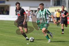 Landesliga - Saison 2025/26 - SV Manching - FC Sonthofen - Sebastian Graßl (Nr.10 - SV Manching) - Blaku Diar schwarz Sonthofen - Foto: Meyer Jürgen