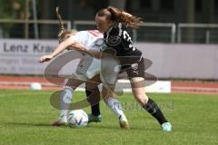 2. Fußball-Liga - Frauen - Saison 2022/2023 - FC Ingolstadt 04 - 1. FC Nürnberg - Isabelle Maliha (Nr.3 - FCI Frauen) - Mai Franziska weiss Nürnberg - Foto: Meyer Jürgen