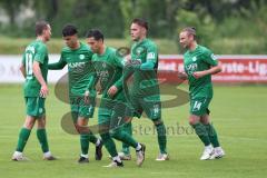 Bezirksliga - Saison 2024/25 - Freundschaftsspiel - SV Manching - TSV Gaimersheim -  Der 2:0 Führungstreffer durch - Pedro Da Silva Wiedl (Nr.18 - SV Manching) - XXXXX - jubel - Foto: Meyer Jürgen