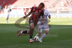 3. Liga - Saison 2024/25 - FC Ingolstadt 04 - SV Wehen Wiesbaden - Marcel Costly (Nr.22 - FCI) - Fabian  Greilinger (Nr.18 - SV Wehen Wiesbaden) - Foto: Meyer Jürgen