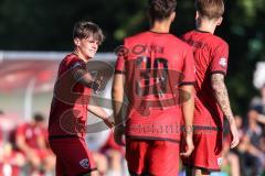 Toto-Pokal; FSV Harthof München - FC Ingolstadt 04; Tor Jubel Treffer 1:2 Timo Hengmith (41, FCI) Berkay Öztürk (39 FCI) Frederik Christensen (11, FCI)