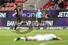 3. Liga; FC Ingolstadt 04 - SV Waldhof Mannheim; Tor Jubel Treffer Ausgleich in letzter Minute der Nachspielzeit Sebastian Grönning (11, FCI)