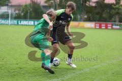 Bezirksliga - Saison 2025/26 - FC Gerolfing - SVA Palzing - Lukas Achhammer (Nr.9 - FC Gerolfing) - Ioannis Argiriadis schwarz Palzing - Foto: Meyer Jürgen
