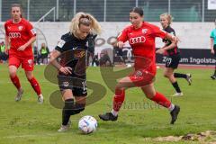 2. Fußball-Liga - Frauen - Saison 2022/2023 - FC Ingolstadt 04 - RB Leipzig - Böhm Katharina (Nr.25 - FC Ingolstadt 04 ) - Hipp Jenny schwarz Leipzig - Foto: Meyer Jürgen