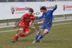 A-Junioren - Bundesliga Süd FC Ingolstadt 04 - TSG 1899 Hoffenheim - Moritz Wiezorrek (Nr.17 - FCI A-Junioren) -  Gebauer Leon blau Hoffenheim - Foto: Meyer Jürgen