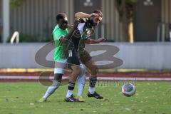 Bezirksliga - Saison 2025/26 - FC Fatih Ingolstadt - TSV Gaimersheim - Hakan Düzgün (Nr.25 - TSV Gaimersheim) - Boubacarr Saho grün Fatih - Foto: Meyer Jürgen