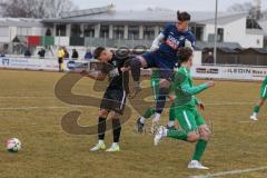 Bezirksliga - Saison 2024/25- TSV Gaimersheim - VFB Eichstätt II - Marlon Rozh Torwart Eichstätt - Nico von Swiontek Brzezinski (Nr.17 - TSV Gaimersheim) - Foto: Meyer Jürgen