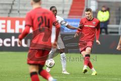 3. Liga; FC Ingolstadt 04 - TSG Hoffenheim II; Zweikampf Kampf um den Ball Jonas Scholz (15, FCI) Mokwa David (13 TSG)
