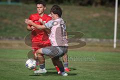 Kreisliga - Saison 2026/27 - SV Zuchering - VFB Eichstätt II - Leander Friedl rot Zuchering - Niklas Matzel rosa Eichstätt II  #16 - Reybek Khashumov rosa Eichstätt II  #25  - Foto: Meyer Jürgen