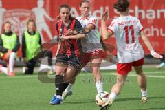 2. Bundesliga Frauen - Saison 2024/25 - FC Ingolstadt 04 Frauen - SC Freiburg II - Stefanie Reischmann (Nr.24 - FCI Frauen) - Volpert Yara weiss Freiburg - Scherer Nora #11 Freiburg - Foto: Meyer Jürgen
