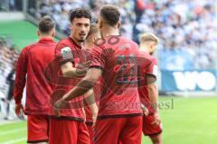 3. Liga; MSV Duisburg - FC Ingolstadt 04; Tor Jubel Treffer 0:1 durch Davide Sekulovic (33, FCI) Marcel Costly (22, FCI)