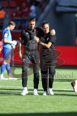 3. Liga; FC Ingolstadt 04 - SV Wehen Wiesbaden; nach dem Spiel Co-Trainer Ilia Gurev (FCI) Cheftrainerin Sabrina Wittmann (FCI)
