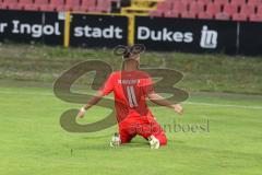 Bayernliga - U17 - Saison 2022/2023 - FC Ingolstadt 04 -  1860 München - Polat Arel rot FCI - Der 2:0 Führungstreffer  durch Polat Are rot FCI - Jubel - Foto: Meyer Jürgen