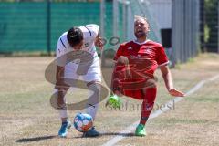 Kreisliga - Saison 2022/2023 - Türk.SV Ingolstadt - DJK Ingolstadt - Furkan Eroglu weiss DJK Ingolstadt - Mathias Habrich rot Türk SV Ingolstadt - Foto: Meyer Jürgen