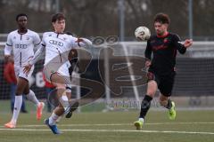 Freundschaftsspiel - Saison 2025/26 - FC Ingolstadt  II - ASV Neumarkt - Tomislav Bagaric (Nr.5 - FC Ingolstadt II) - Maximilian Bergler schwarz Neumarkt  - Foto: Meyer Jürgen
