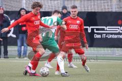 Bayernliga Süd - Saison 2022/2023 - FC Ingolstadt 04 - SV Schalding Heining - Juan Ignacio Cabrera (Nr.27 - FCI II) - Brückl Christian grün Schalding - Foto: Meyer Jürgen