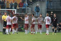 Toto Pokal; TSV Landsberg - FC Ingolstadt 04; Tor Jubel Treffer 2:3 Marcel Costly (22, FCI) Max Besuschkow (17, FCI)