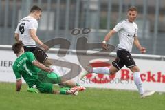 A-Klasse - Saison 2023/24 - TSV Gaimersheim II - FC Gerolfing II-  - David Simm grün Gerolfing - Nico Moser weiss Gaimersheim - Foto: Meyer Jürgen