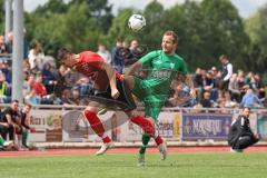 Relegation zur Bezirksliga - TSV Gaimersheim - BC Attaching - Florian Ihring grün Gaimersheim - Manuel Thalhammer rot Attaching - Foto: Jürgen Meyer