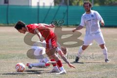 Kreisliga - Saison 2022/2023 - Türk.SV Ingolstadt - DJK Ingolstadt - Steven Spieß weiss DJK Ingolstadt - Eray Genc rot Türk.SV Ingolstadt - Foto: Meyer Jürgen