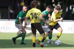 Kreisliga - Saison 2023/2024 - FC Gerolfing - FC Hitzhofen/Oberzell - Leo Zängler grün Gerolfing - Niclas Filser
 gelb Hitzhofen #21 - Foto: Meyer Jürgen