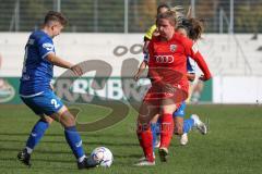 2. Fußball-Liga - Frauen - Saison 2022/2023 - FC Ingolstadt 04 - SC Sand - Ebert Lisa (Nr.10 - FC Ingolstadt 04 ) - Walaschewski Fabienne blau SC Sand - Foto: Meyer Jürgen