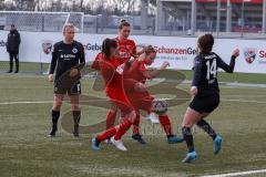 2. Frauen-Bundesliga - Saison 2021/2022 - FC Ingolstadt 04 - Eintracht Frankfurt II - Maier Ramona (#18 FCI) - Kiesling Ricarda (#6 FCI) - Foto: Meyer Jürgen