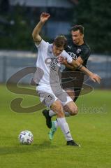 Bayernliga Süd - Saison 2021/2022 - FC Ingolstadt 04 II - SV Donaustauf - Görtler Patrick (#9 FCI) - Fabian Vogl weiss #3 Donaustauf - Foto: Meyer Jürgen