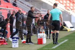 3. Liga; FC Ingolstadt 04 - FC Viktoria Köln; ärgert sich über Schiedsrichter (FCI) Cheftrainer Michael Köllner (FCI)