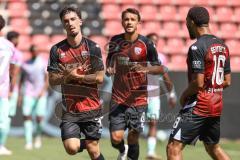 3. Liga; FC Ingolstadt 04 - Würzburger Kickers; Tor Jubel Treffer 2:1 Davide Sekulovic (33, FCI) Fredrik Carlsen (8, FCI) Keanan Bennetts (18 FCI)
