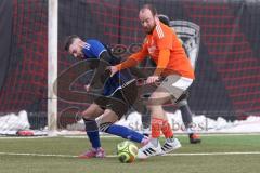 Schanzer Amateurcup 2026 - SV Haunwöhr - SC Irgertsheim - Marco Mosburger orange Irgertsheim - Patrick Mack blau Haunwöhr - Foto: Meyer Jürgen