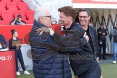 3. Liga - Saison 2024/25 - FC Ingolstadt 04 - SV Wehen Wiesbaden - Verabschiedung  - Vorsitzender des Vorstandes Peter  Jackwerth (FCI) - Sebastian Gronning (Nr.11 - FCI) - Foto: Meyer Jürgen