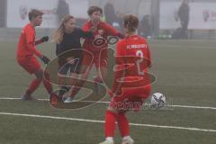 Frauen - Bayernliga - U17 - B-Junioren -  FC Ingolstadt 04 II - FC Forstern - Jünke Hannah schwarz Forstern - Charlotte Theobald #3 rot FCI - Katharina Baumann rot rechts FCI -  Foto: Meyer Jürgen